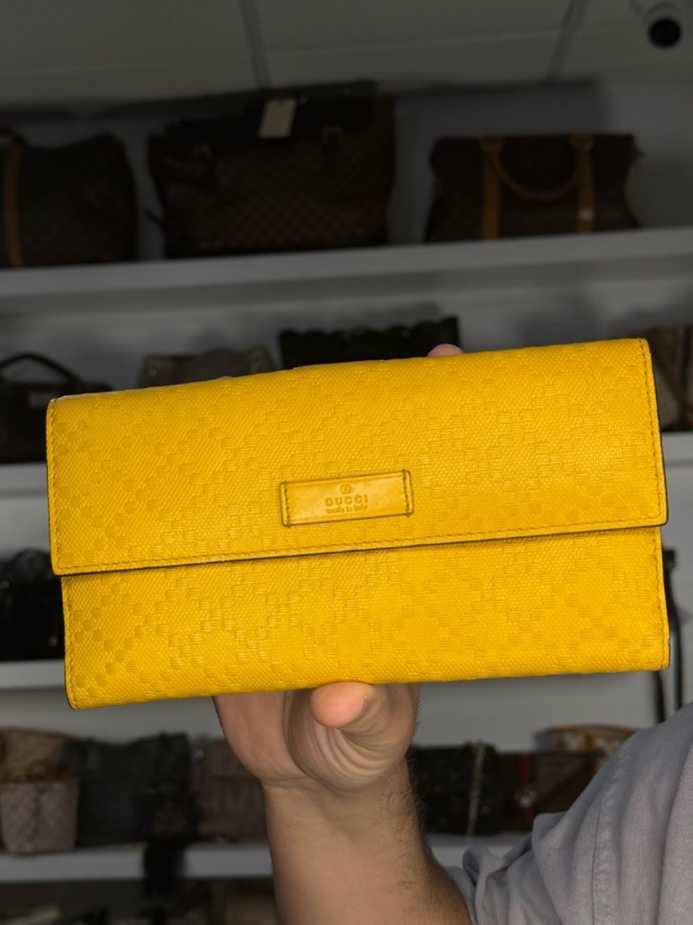 GUCCI YELLOW LEATHER WALLET